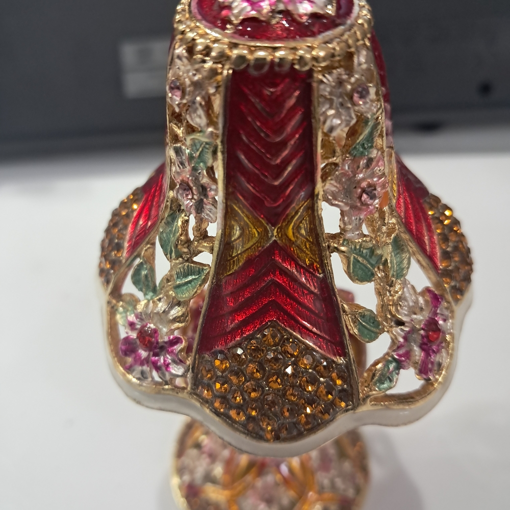 Ornate Red and Gold Decorative Lamp